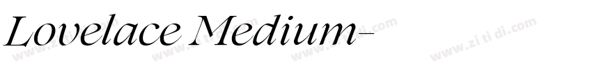 Lovelace Medium字体转换